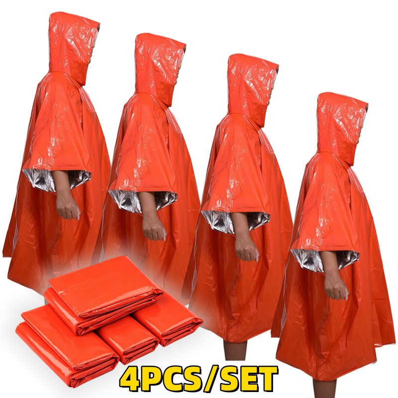 Emergency Poncho Rain - 1 adet/2 adet/4 adet acil durum