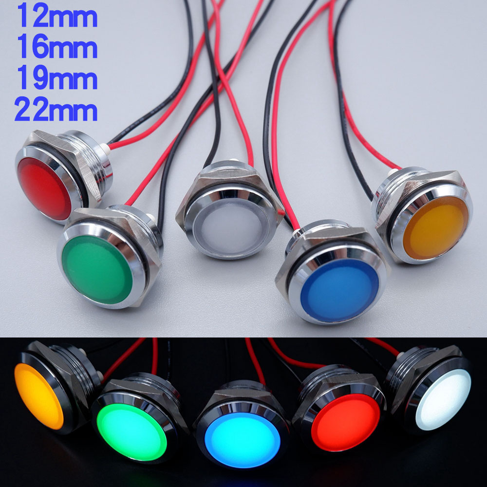 Signal Panel Orange - Metal LED gösterge ışığı 12mm 16mm