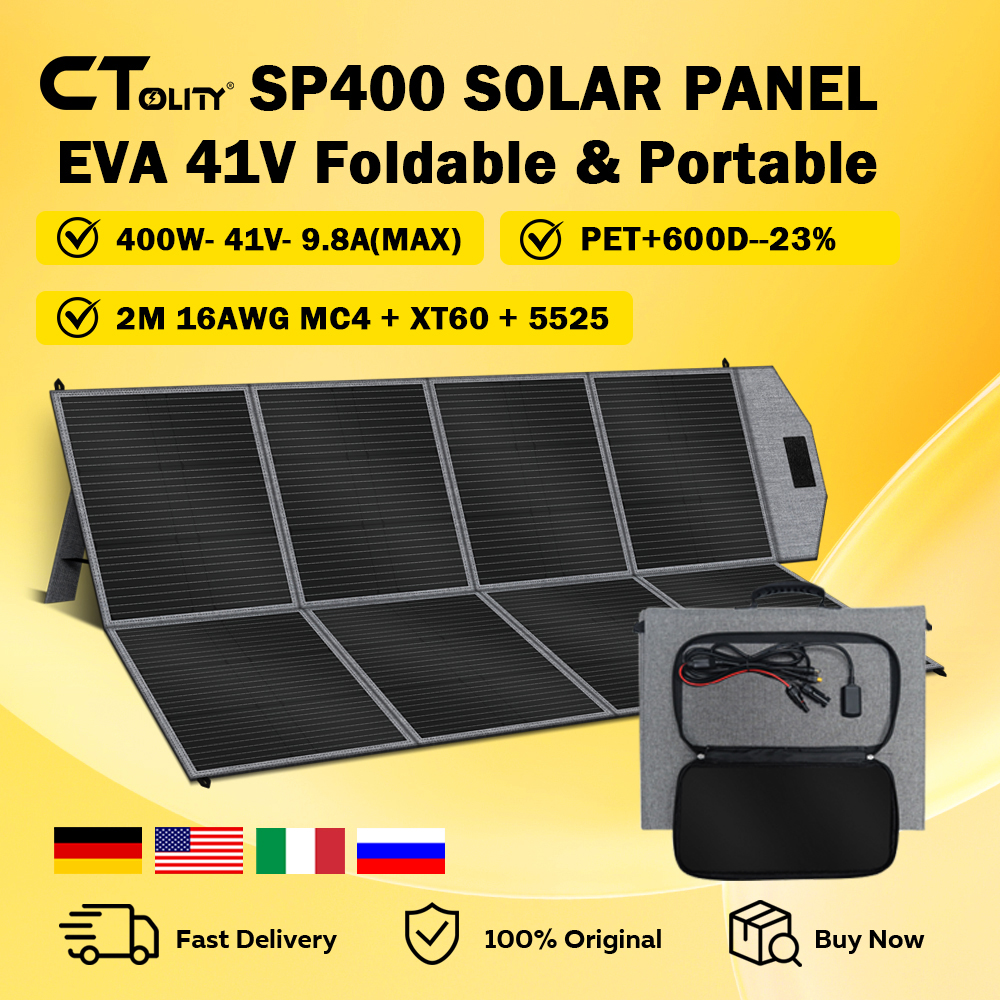 Solar Emergency Charger - CTOLITY SP400 Taşınabilir GÜNEŞ PANELI 400