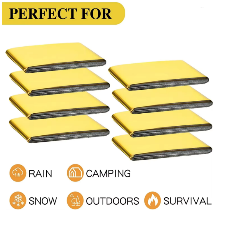 Survival Blanket Reflective - Taşınabilir Hafif Alüminyum Folyo Kurtarma Battaniyesi