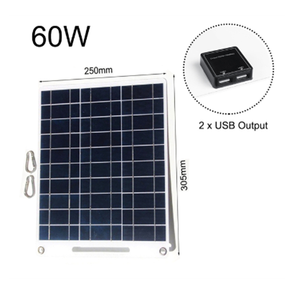 Solar Emergency Charger - Yeni 60W GÜNEŞ PANELI Taşınabilir 5V
