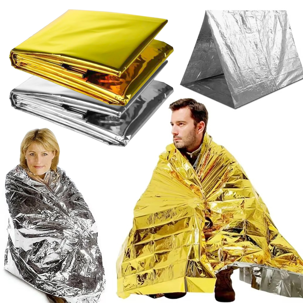 Survival Blanket Reflective - Mylar folyo acil hayatta kalma battaniyesi