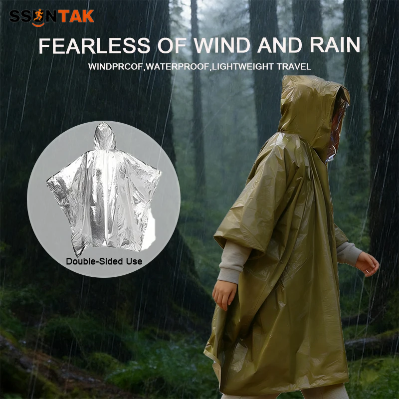 Emergency Poncho Rain - SSUNTAK Acil Durum Hayatta Kalma Yağmurluğu