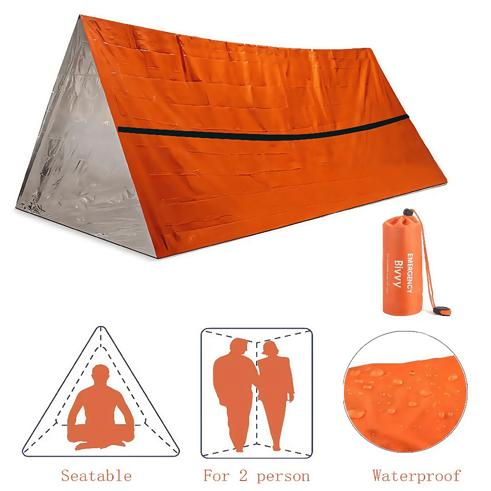 Emergency Mylar Tent - 2 Kişilik Acil Durum Hayatta Kalma