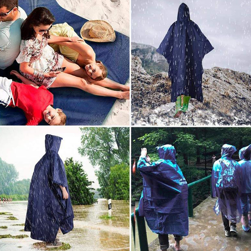 Emergency Poncho Rain - Ağır Hizmet Tipi Yağmurluk, Sırt Çantalı