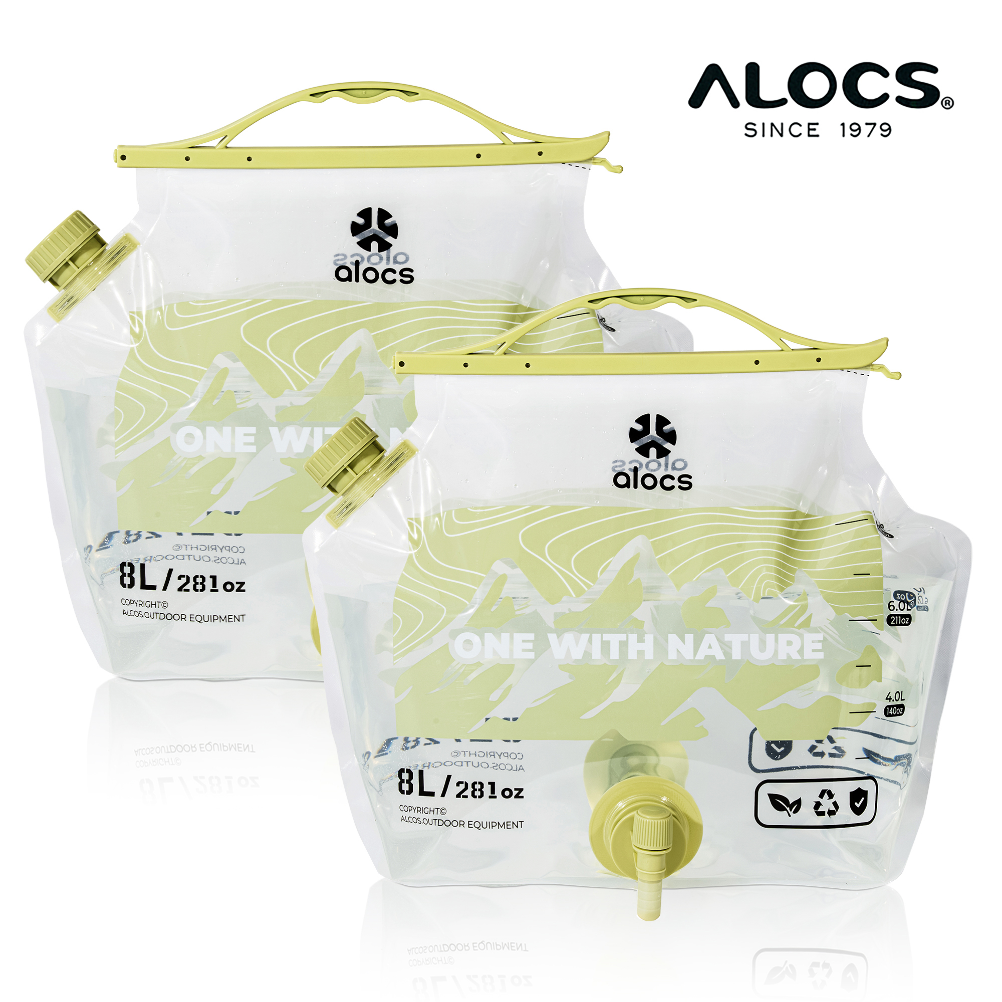 Water Bag Collapsible - 8L ALOCS Kamp Su Torbası Hidrasyon