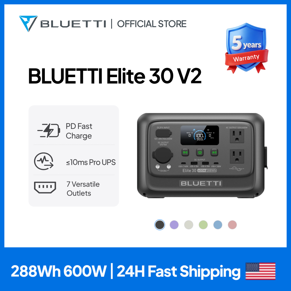 Solar Emergency Charger - 【Yenileme】BLUETTI Elite 30 V2 Taşınabilir Güç