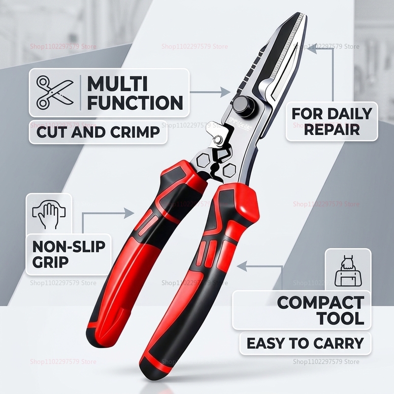 Multi Tool Plier - Çok Fonksiyonlu Elektrikçi Makası Kablo Kesici