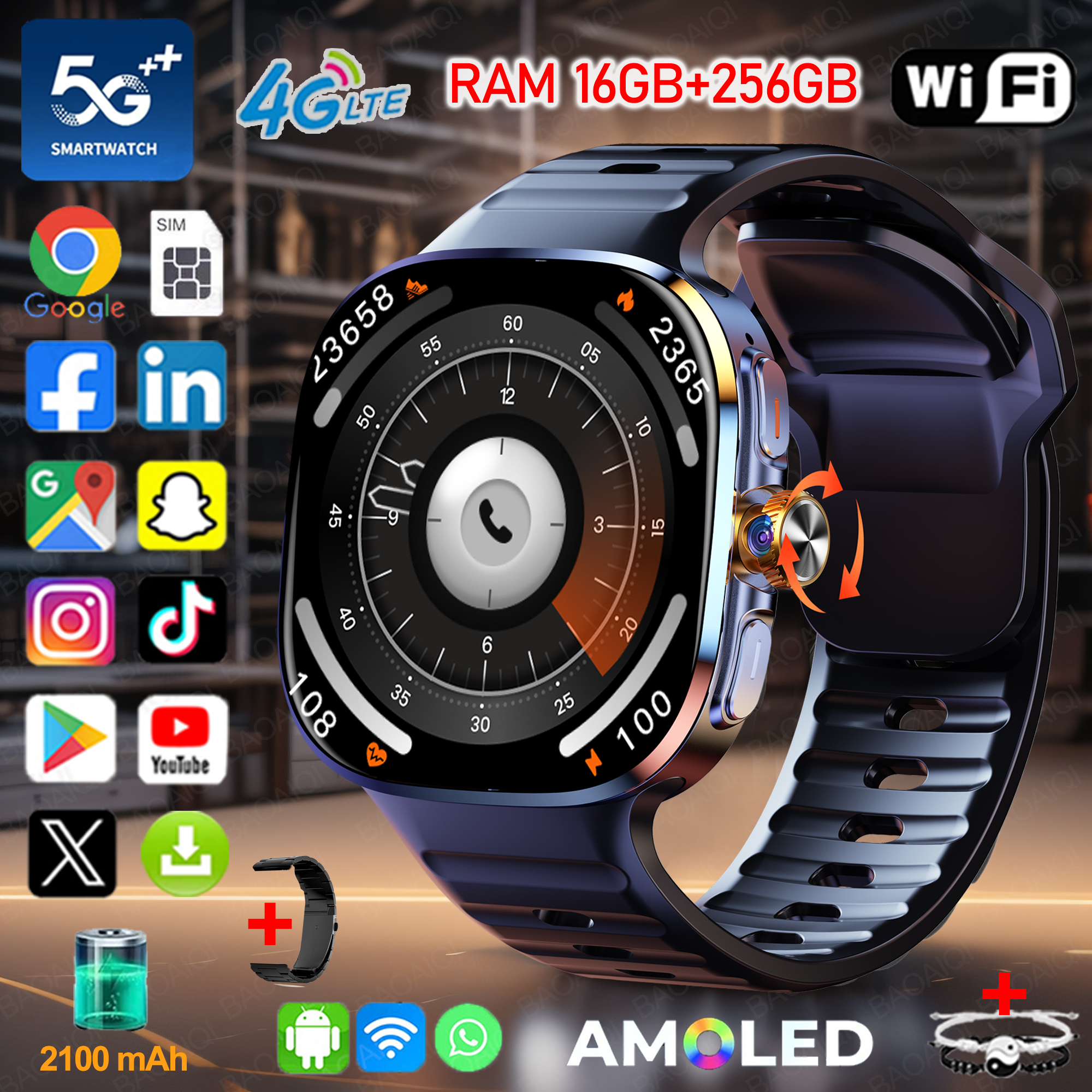 Compass Lensatic - 4G/5G Akıllı Saat 2.4 inç 720*720