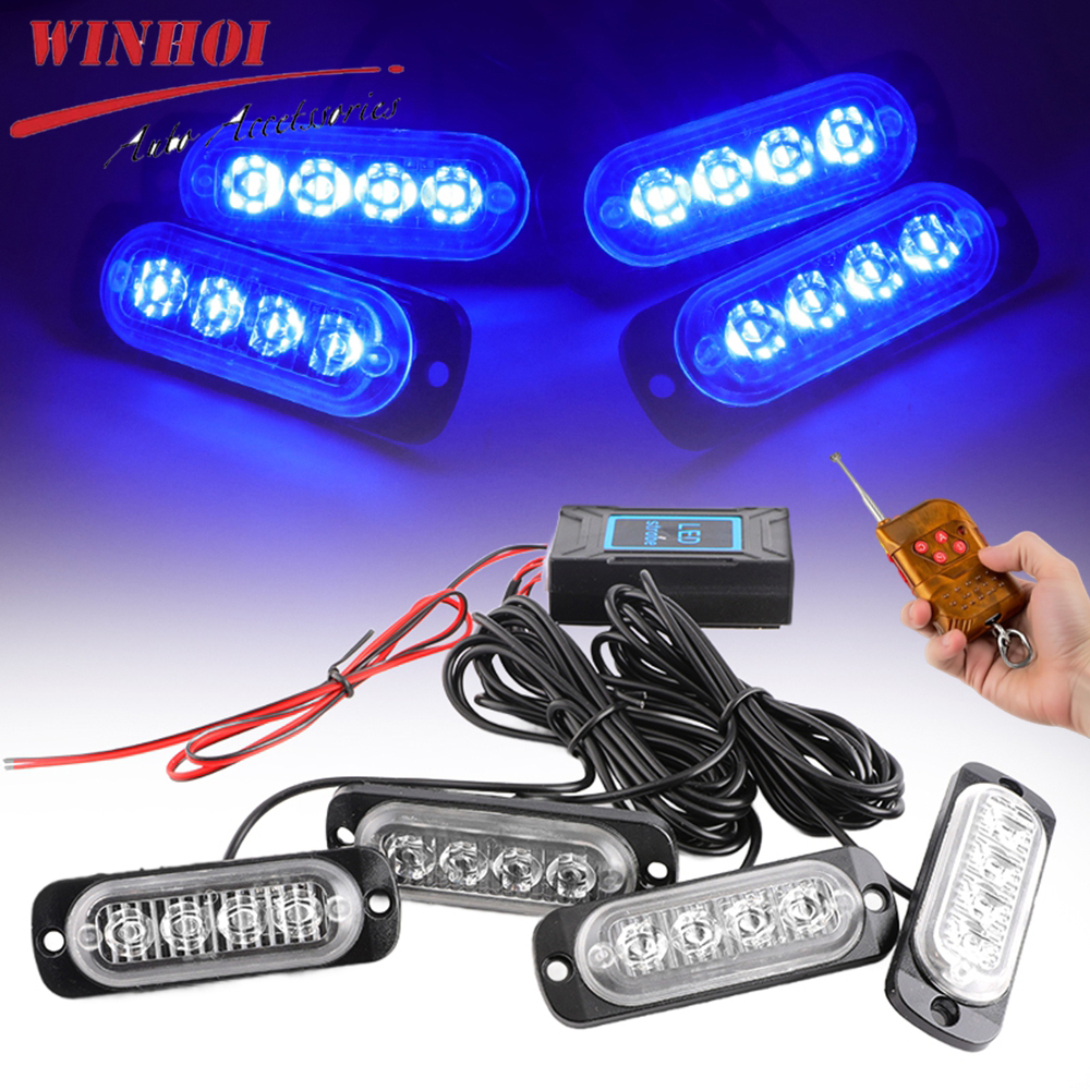 Sos Light Strobe - Kablosuz Izgara LED Uyarı Lambaları Araba