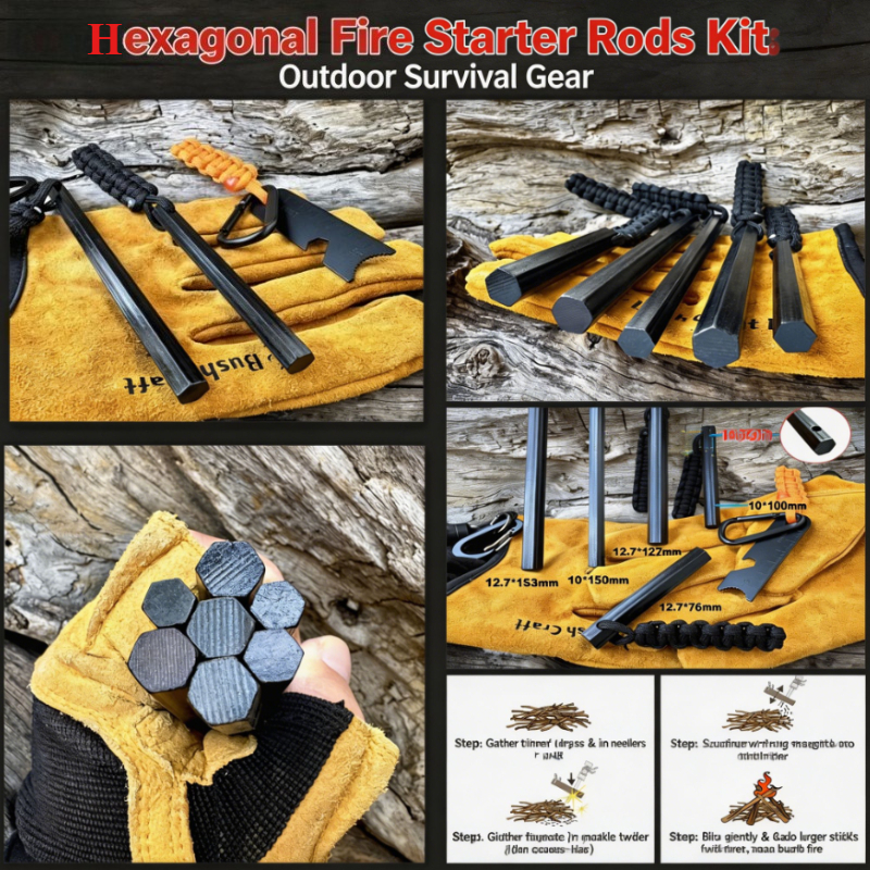 Magnesium Fire Starter - Yeni Bear Grylls Profesyonel Magnezyum Ateş