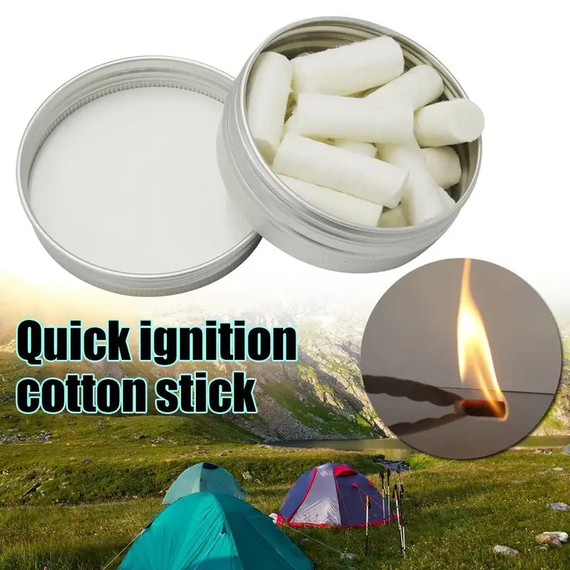 Fire Starting Kit - 12 adet Açık Hava Kampı Parafin