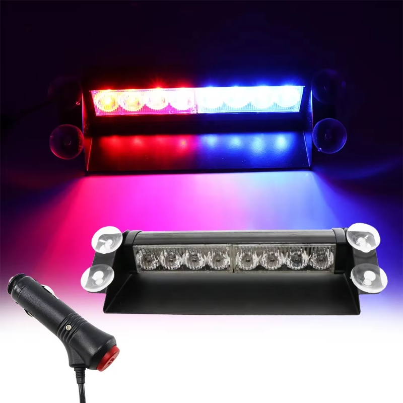 Sos Light Strobe - 8 LED'li Evrensel Araç Strobe Işığı