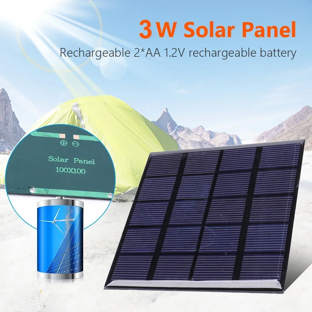 Solar Emergency Charger - Güneş Paneli 3W 5V Güneş Paneli