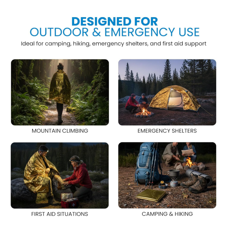 10 Paket Altın Yansıtıcı Acil  - Survival Blanket Reflective incelemesi ve fiyatı