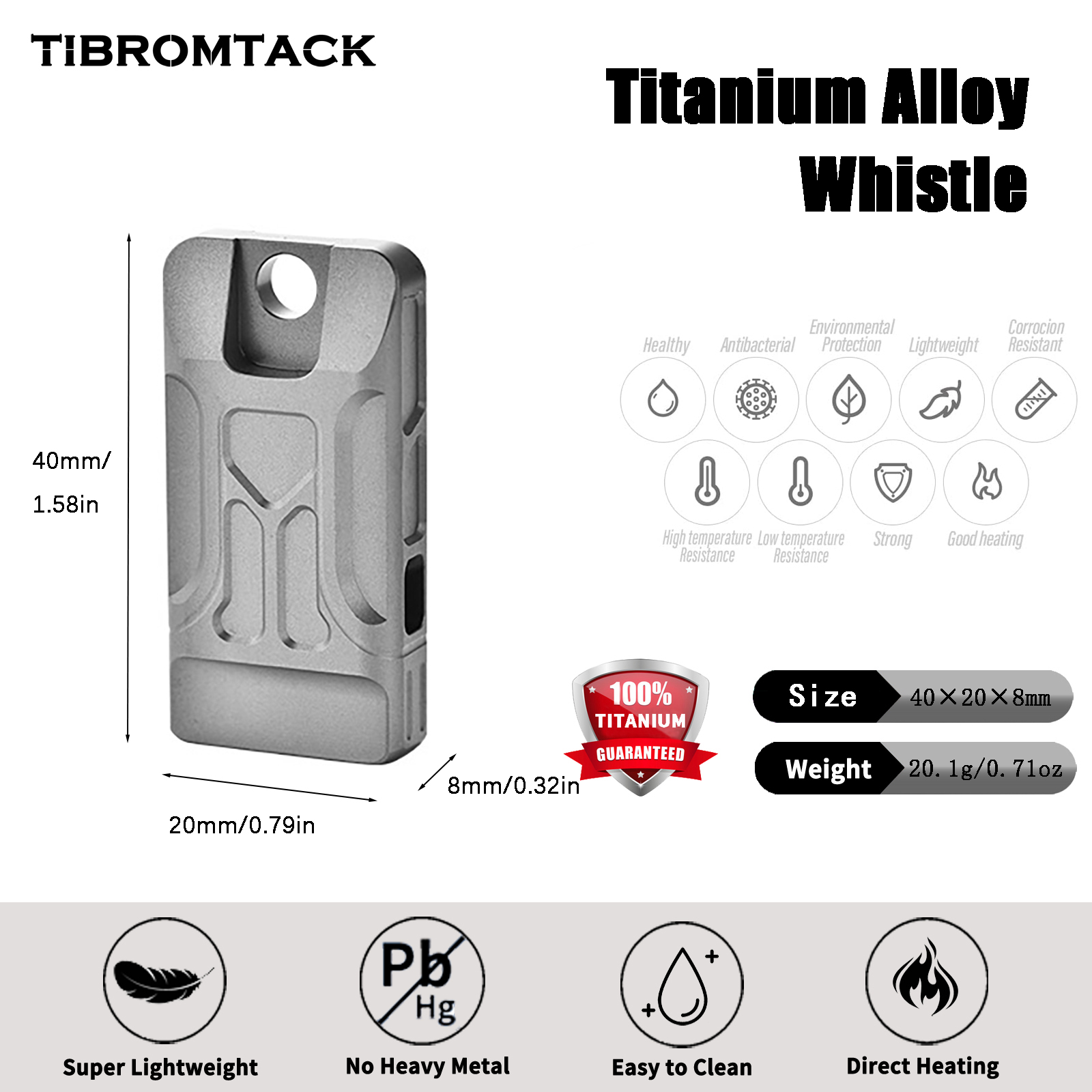 TIBROMTACK GR5 Titanyum Acil D - Emergency Whistle Loud incelemesi ve fiyatı