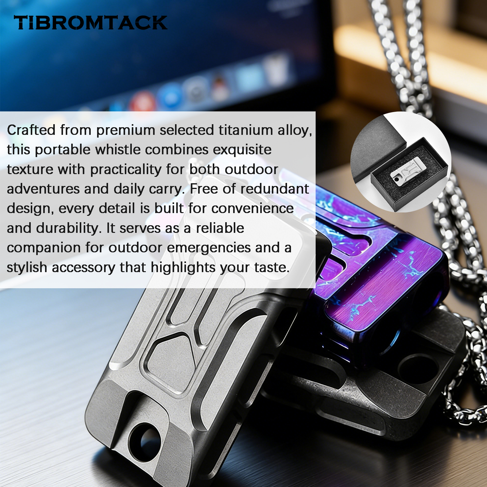 TIBROMTACK GR5 Titanyum Acil D - Emergency Whistle Loud incelemesi ve fiyatı
