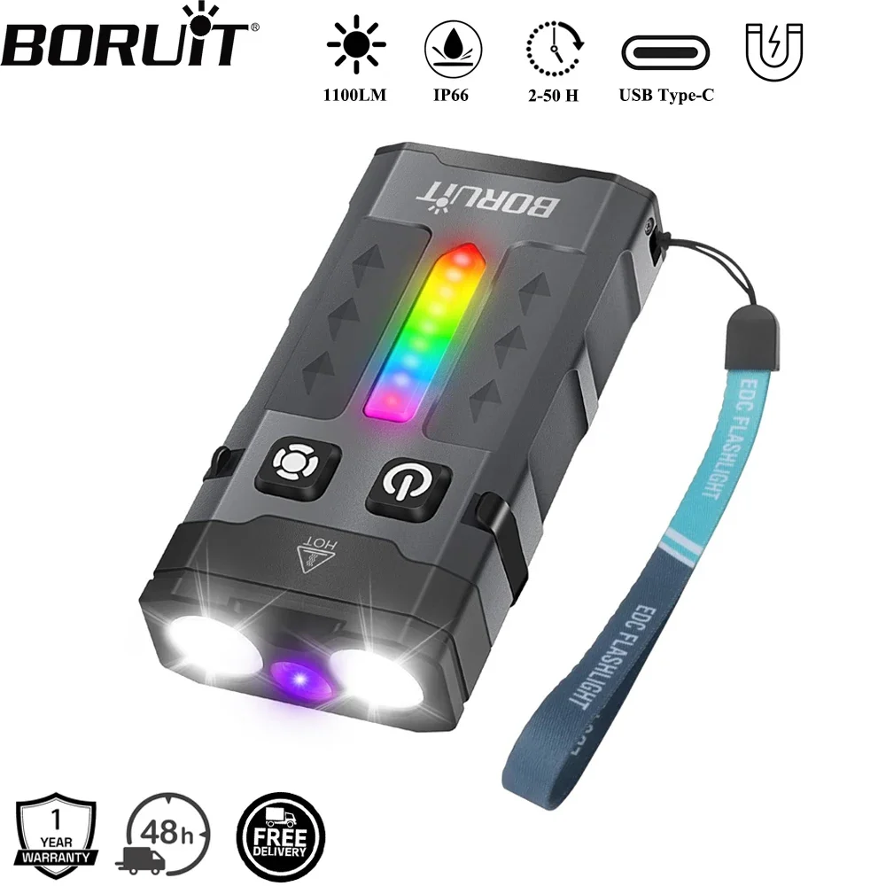 BORUiT EV20 1100LM EDC UV Anah - Fishing Kit Compact incelemesi ve fiyatı