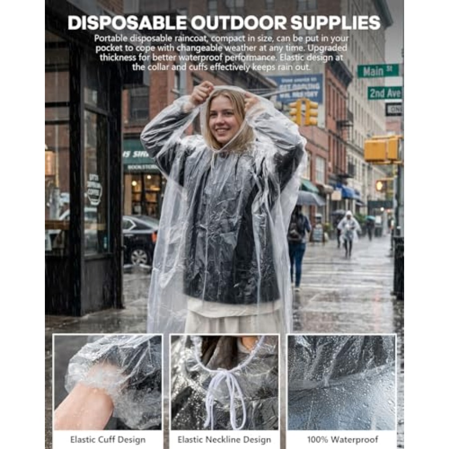 Tek Kullanımlık Yağmurluklar,  - Emergency Poncho Rain incelemesi ve fiyatı