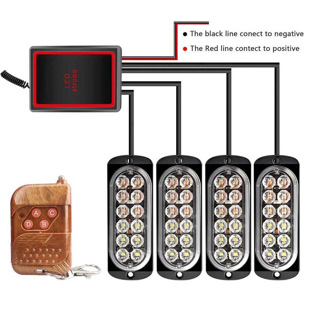4x12 LED Uzaktan Kumandalı Ara - Sos Light Strobe incelemesi ve fiyatı