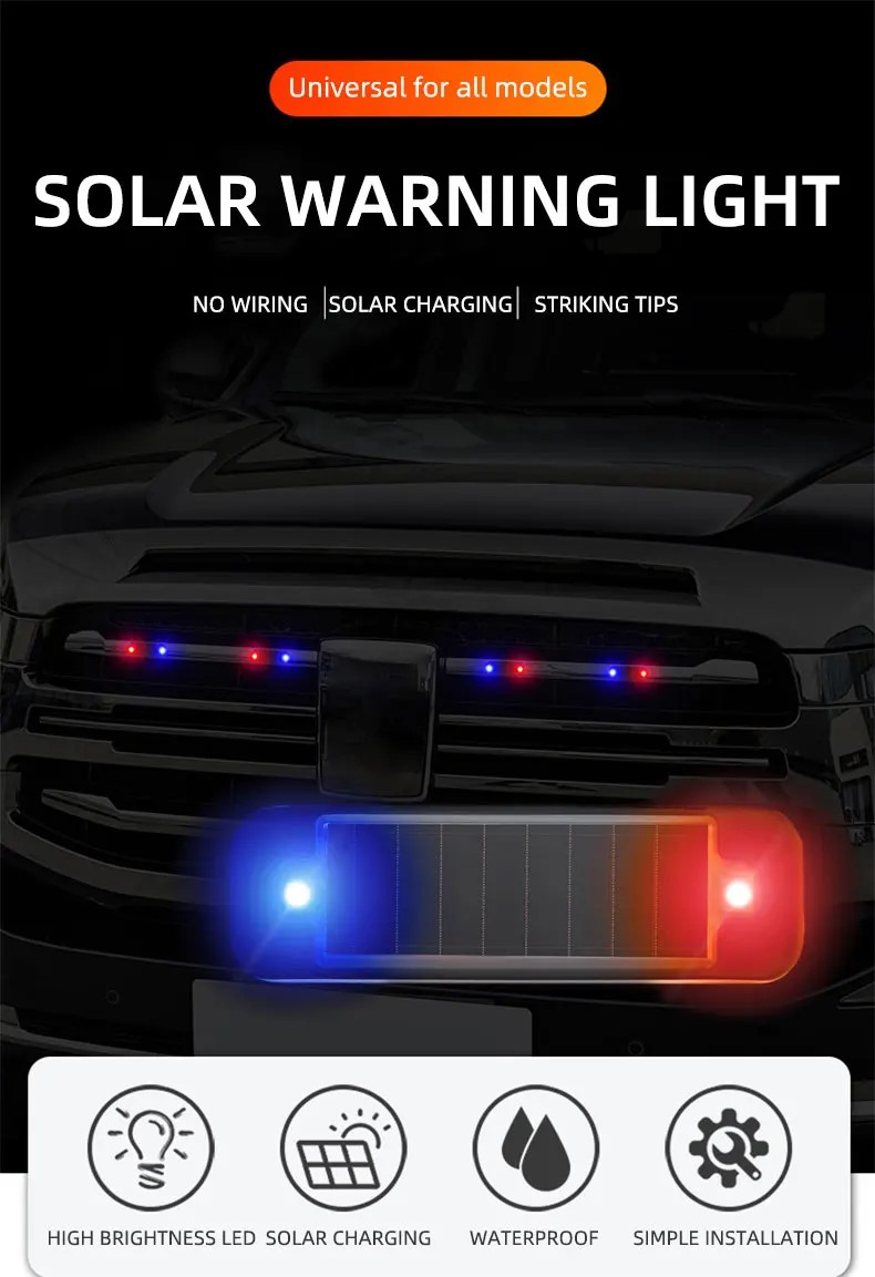 LED Güneş Enerjisi Araba Uyarı - Sos Light Strobe incelemesi ve fiyatı
