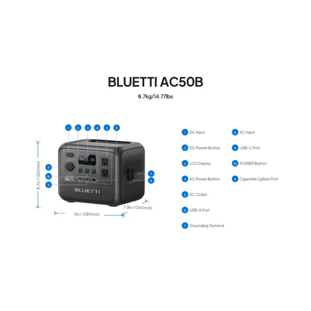 BLUETTI AC50B Taşınabilir Güç  - Solar Emergency Charger incelemesi ve fiyatı