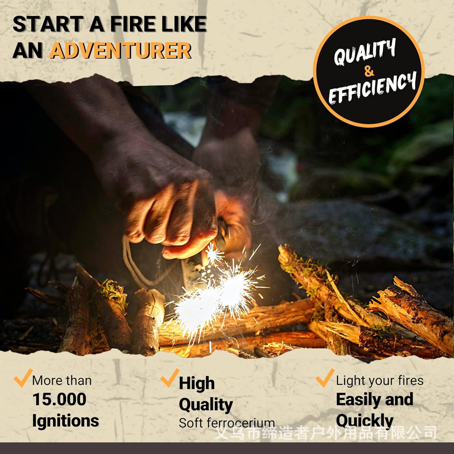Taşınabilir Açık Hava Çakmak v - Magnesium Fire Starter incelemesi ve fiyatı