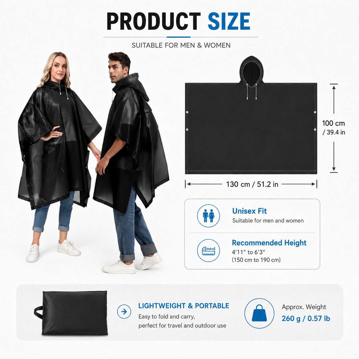 3'ü 1 arada Su Geçirmez Açık H - Emergency Poncho Rain incelemesi ve fiyatı