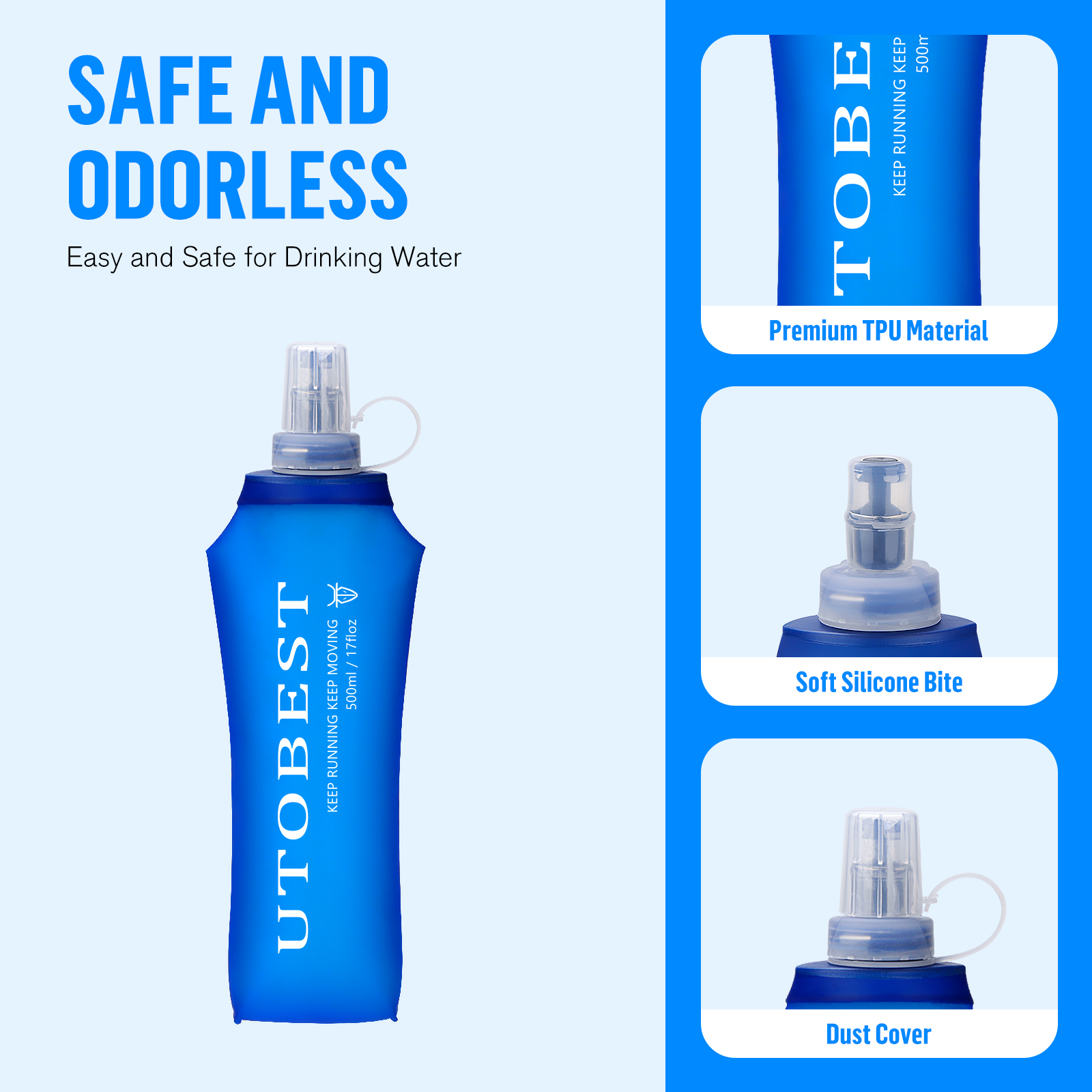 UTOBEST 250ml 350ml 500ml Yumu - Water Bag Collapsible incelemesi ve fiyatı