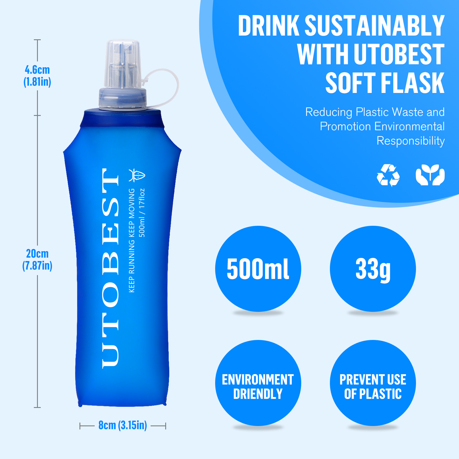 UTOBEST 250ml 350ml 500ml Yumu - Water Bag Collapsible incelemesi ve fiyatı