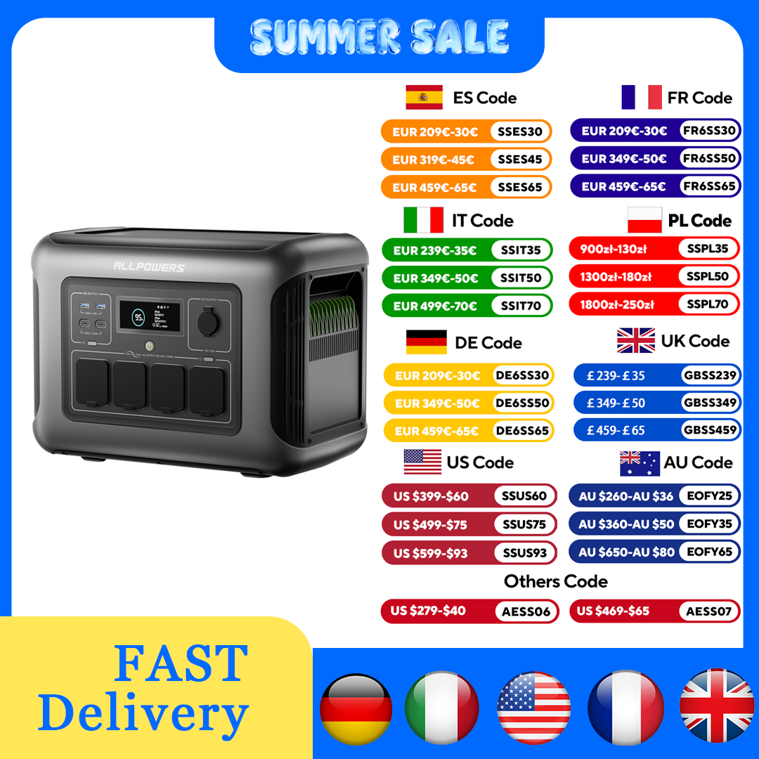 ALLPOWERS R1500 LITE Taşınabil - Solar Emergency Charger incelemesi ve fiyatı