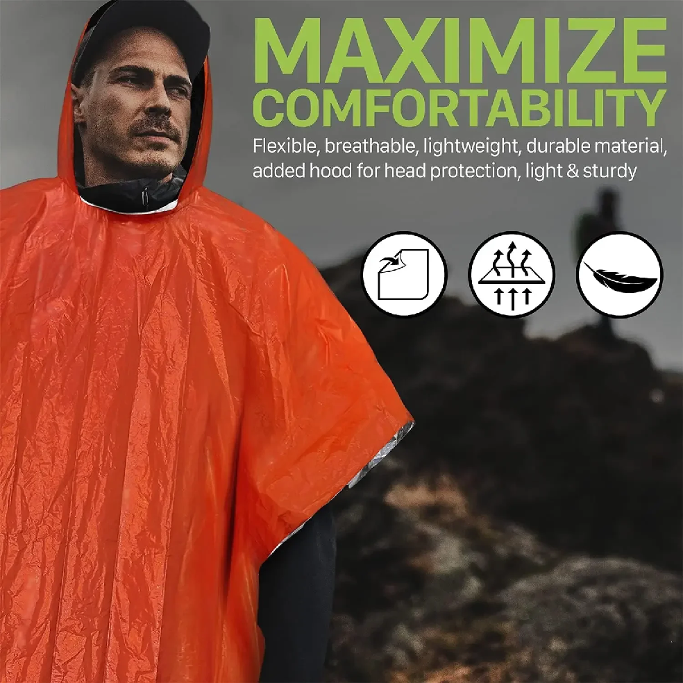 Acil Durum Yağmurluk Kapüşonlu - Emergency Poncho Rain incelemesi ve fiyatı