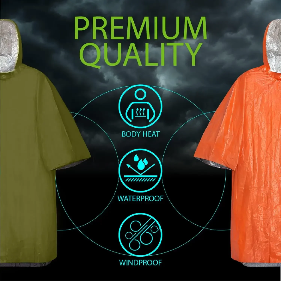 Acil Durum Yağmurluk Kapüşonlu - Emergency Poncho Rain incelemesi ve fiyatı