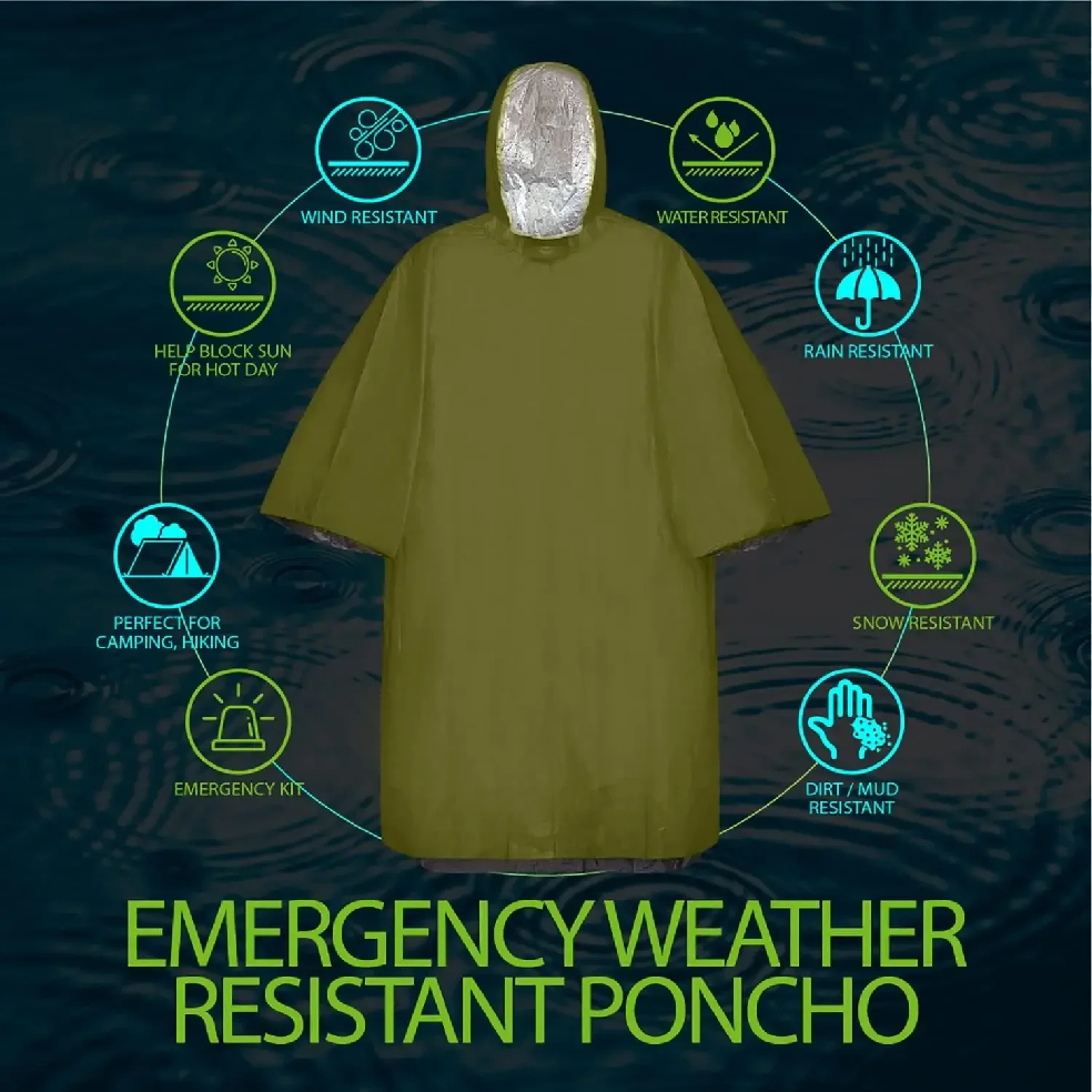 Acil Durum Yağmurluk Kapüşonlu - Emergency Poncho Rain incelemesi ve fiyatı