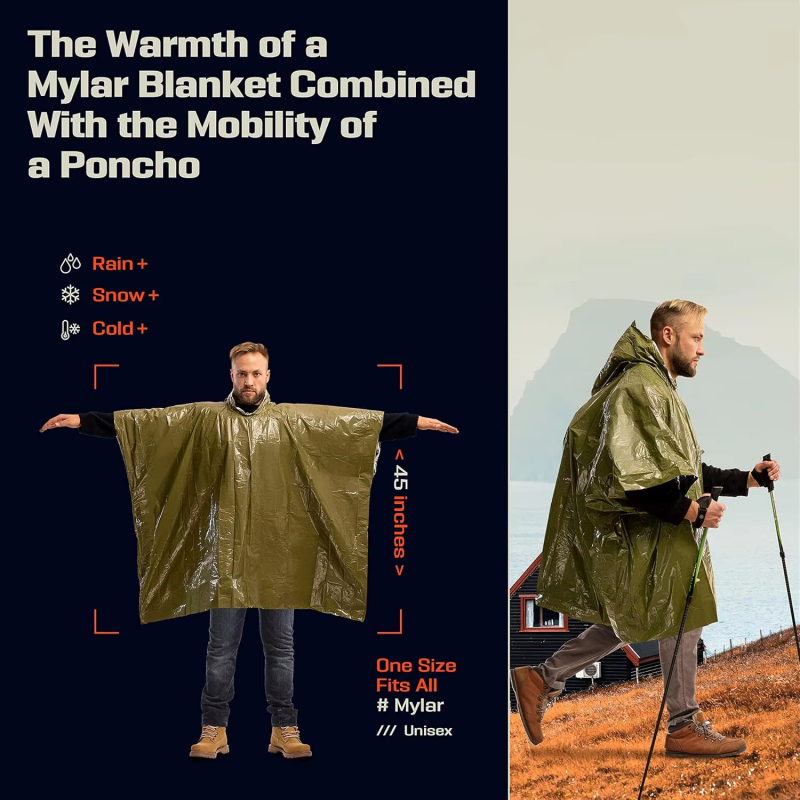 Tek Kullanımlık Alüminyum Film - Emergency Poncho Rain incelemesi ve fiyatı